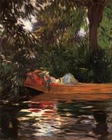 (image for) Handmade oil painting Copy paintings of famous artists John Singer Sargenti's art Under the Willows 1